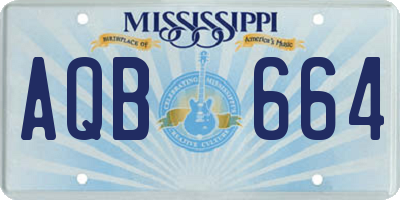 MS license plate AQB664