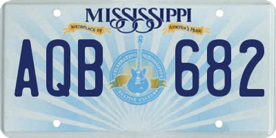 MS license plate AQB682