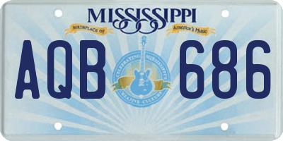 MS license plate AQB686