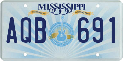 MS license plate AQB691