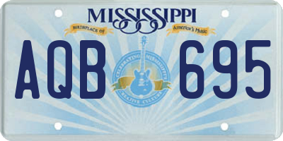 MS license plate AQB695