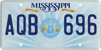 MS license plate AQB696