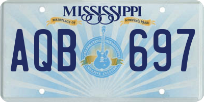 MS license plate AQB697