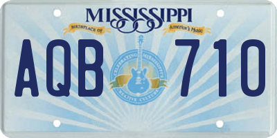 MS license plate AQB710