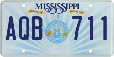 MS license plate AQB711