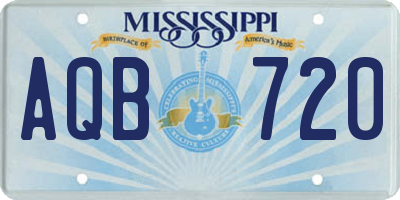 MS license plate AQB720