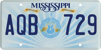 MS license plate AQB729