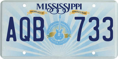 MS license plate AQB733