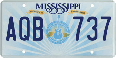 MS license plate AQB737