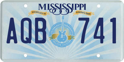 MS license plate AQB741