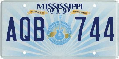 MS license plate AQB744