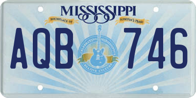 MS license plate AQB746