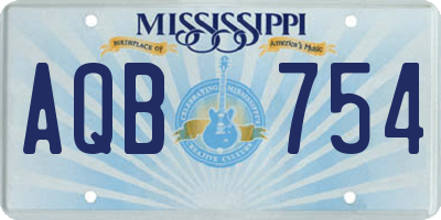 MS license plate AQB754