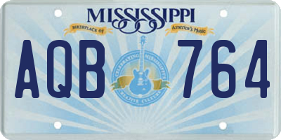 MS license plate AQB764