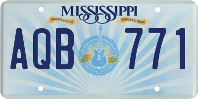 MS license plate AQB771