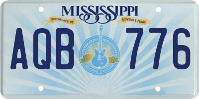 MS license plate AQB776