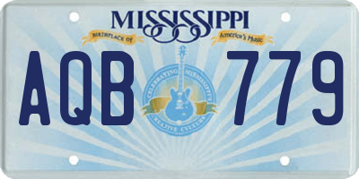 MS license plate AQB779