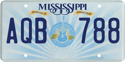 MS license plate AQB788