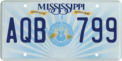 MS license plate AQB799