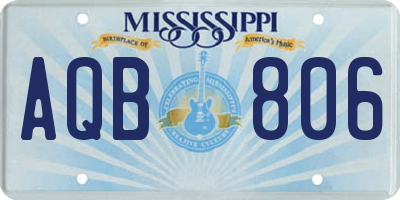MS license plate AQB806