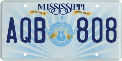 MS license plate AQB808