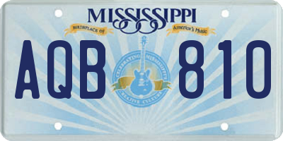 MS license plate AQB810