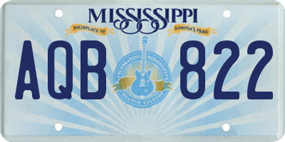 MS license plate AQB822