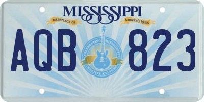 MS license plate AQB823