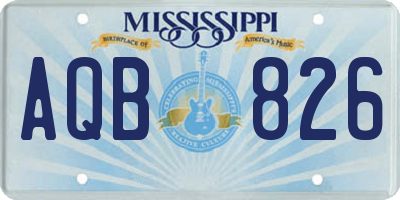MS license plate AQB826