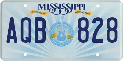 MS license plate AQB828