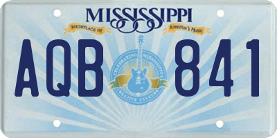 MS license plate AQB841