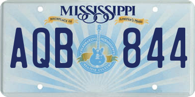 MS license plate AQB844