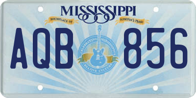 MS license plate AQB856