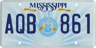 MS license plate AQB861