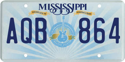 MS license plate AQB864