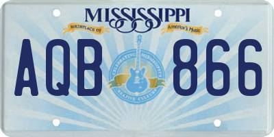 MS license plate AQB866