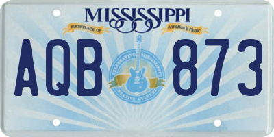 MS license plate AQB873