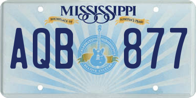 MS license plate AQB877