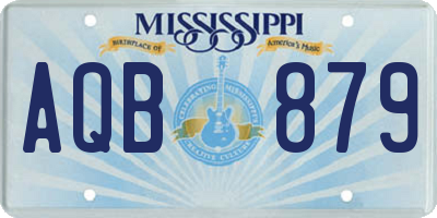 MS license plate AQB879