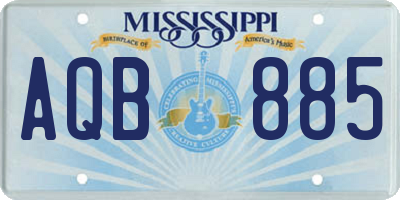 MS license plate AQB885