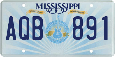 MS license plate AQB891