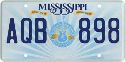 MS license plate AQB898