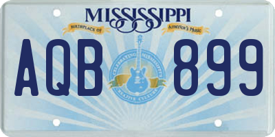 MS license plate AQB899