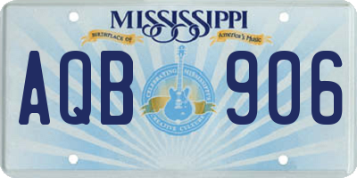 MS license plate AQB906
