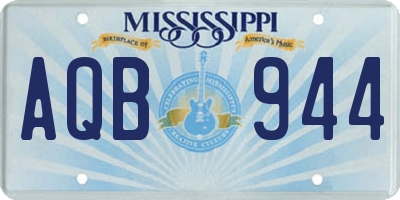 MS license plate AQB944