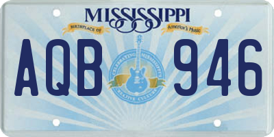 MS license plate AQB946