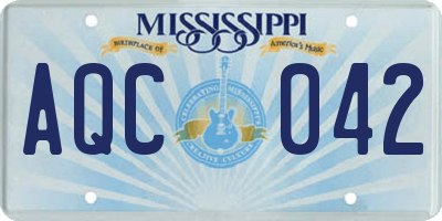 MS license plate AQC042