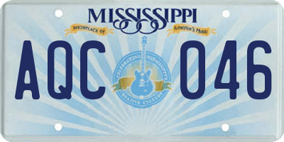 MS license plate AQC046