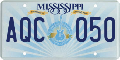 MS license plate AQC050