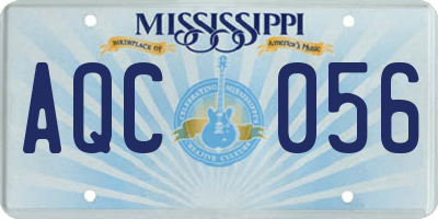 MS license plate AQC056